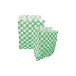 Saquinho de Papel Xadrez Verde 10,5X14 cm - 50 un - Rizzo