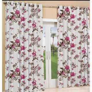 Cortina Rustica para Sala/Quarto Estampada 3,0m x 2,70m