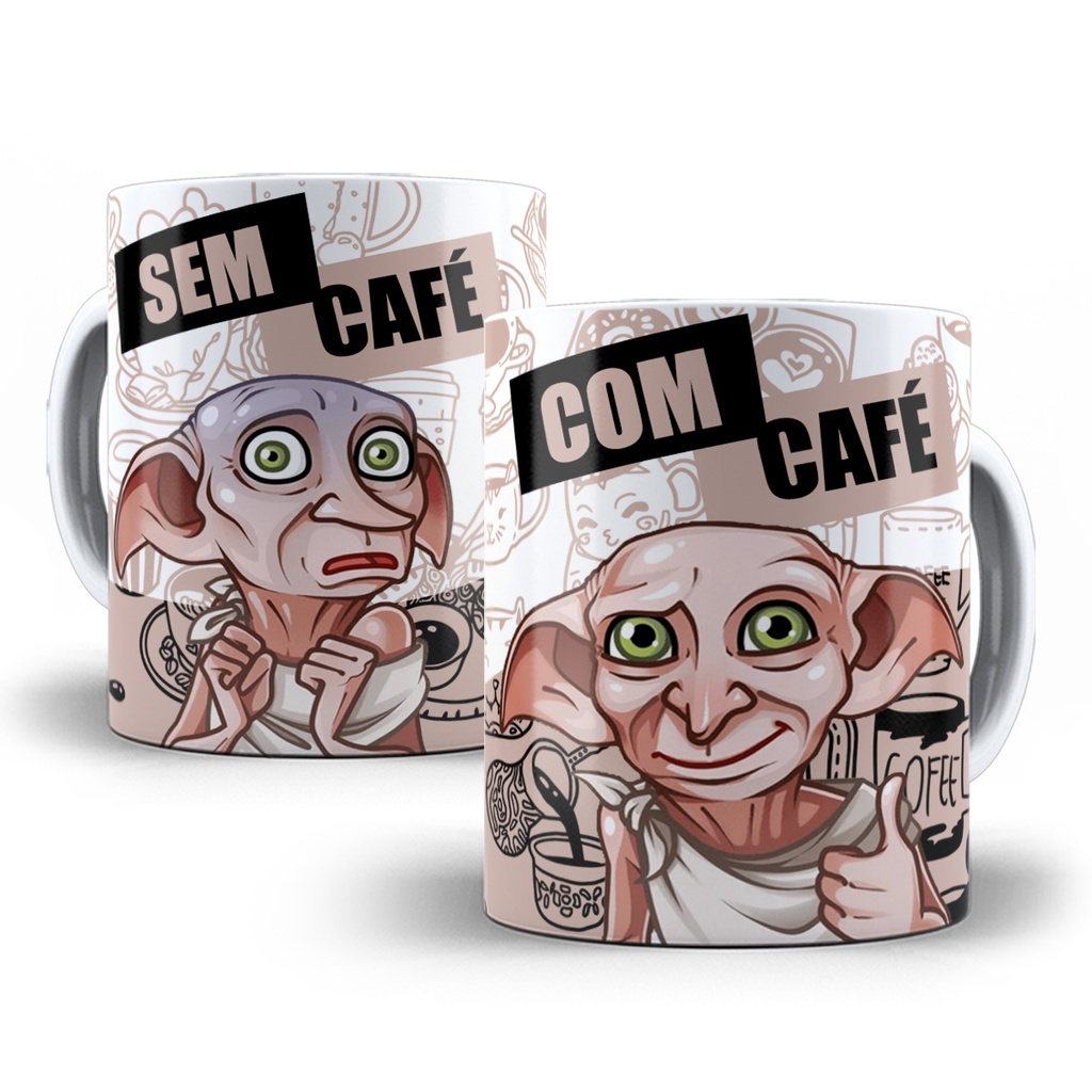 Caneca Dobby Harry Potter Com Café Sem Café Porcelana em Oferta na Shopee
