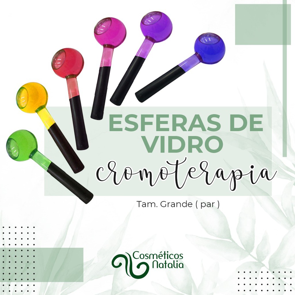 Esferas De Vidro Cromoterapia para Massagem Par Tamanho G (par)