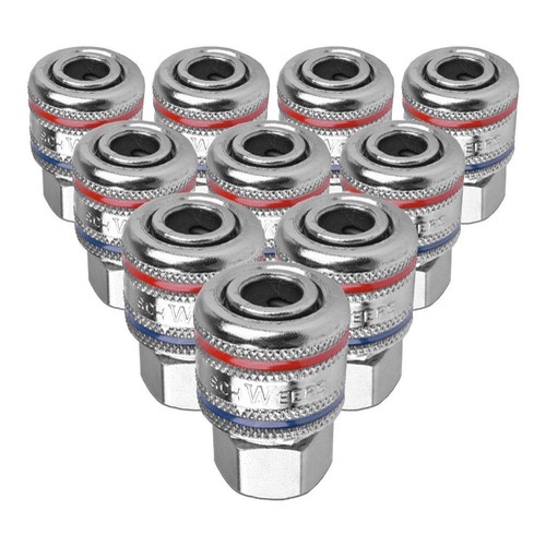 Engate Rápido com Rosca F 1/4″ BSP -  Schweers - ( Kit 10 Peças )
