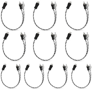 Kit 10 Cabo Rca Y 1 Fêmea + 2 Machos 25cm Cabos 1f+2m Injetado Flexível Transparente Tech One Svart em Oferta na Shopee