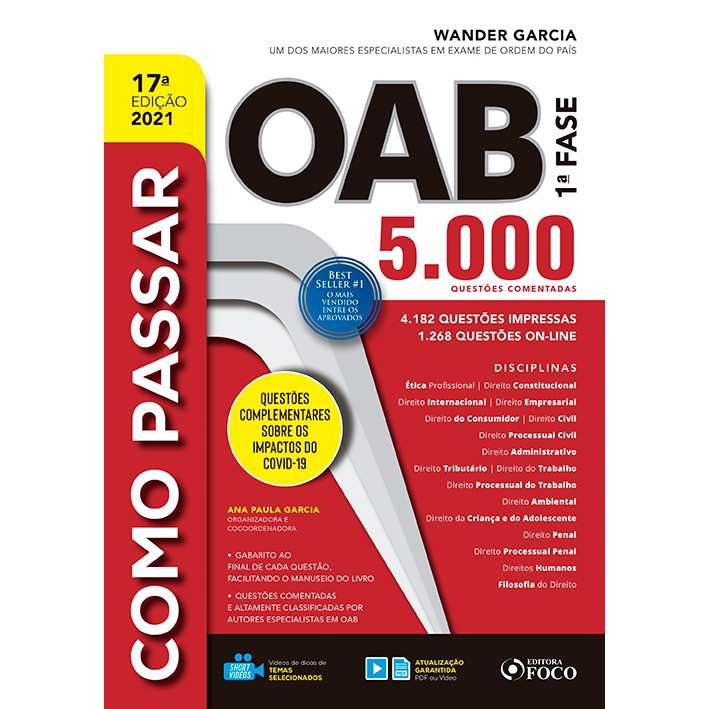 Livro Como Passar na OAB 5000 Questões Comentadas