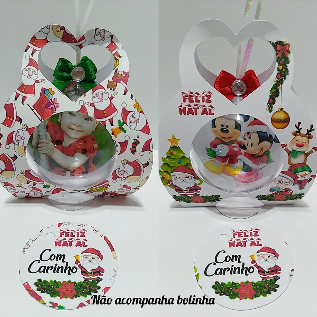 Sacolinha/ Caixa para Esfera de Natal | Shopee Brasil