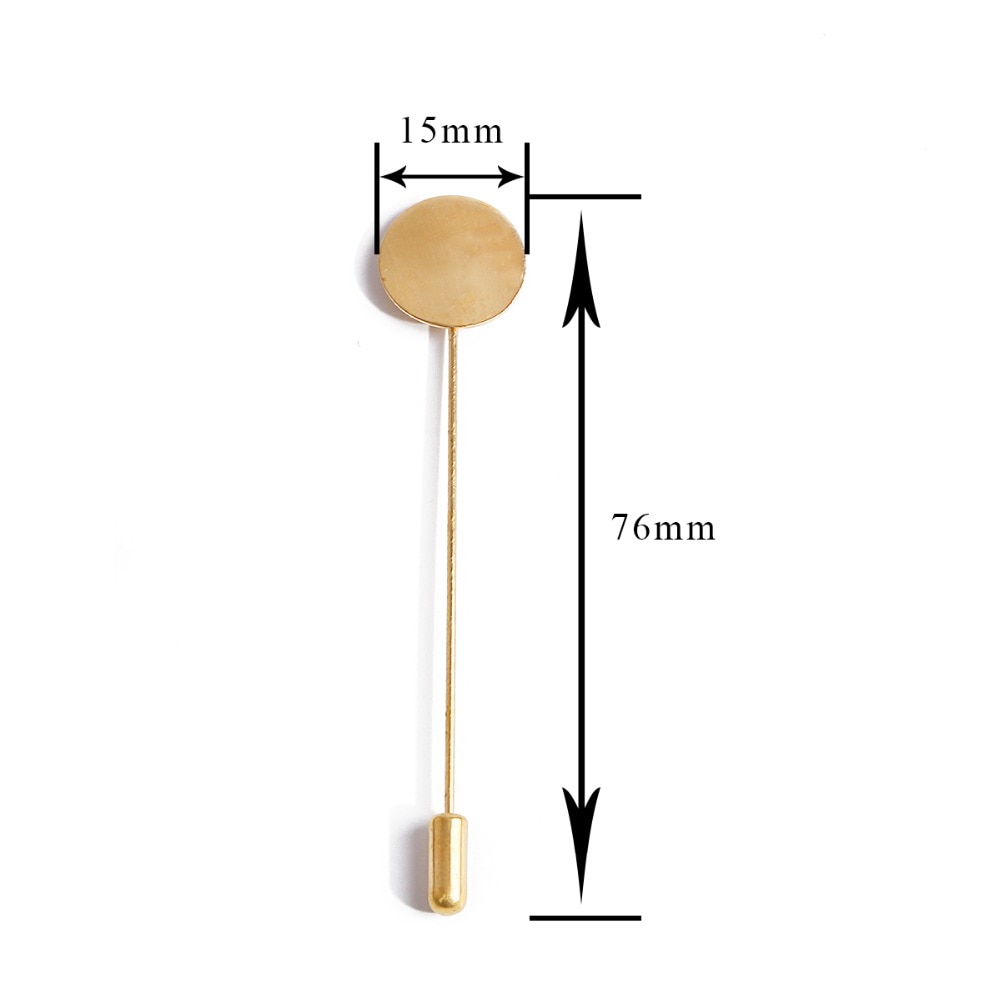 10 Unidades/Lotes Ródio/Ouro Liga Imitação De Pérolas Broche Pinos Para DIY Artesanal Lapela Vestido Jóias Descobertas B — imagem 2 de 2
