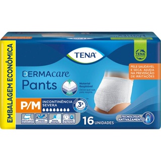 Roupa Íntima Tena Dermacare Pants P/M com 16 unidades em Oferta na Shopee