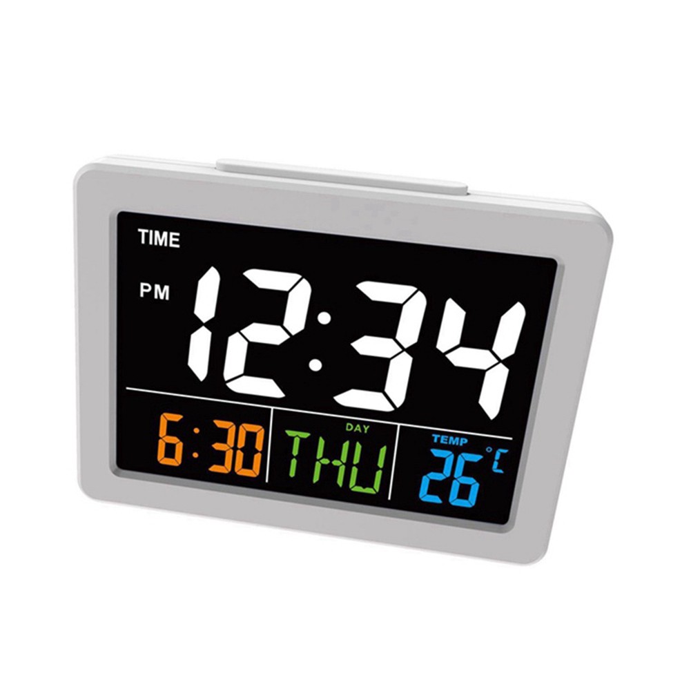Relógio Despertador Digital De Mesa Com Termômetro GH2000 Branco Shopee Brasil