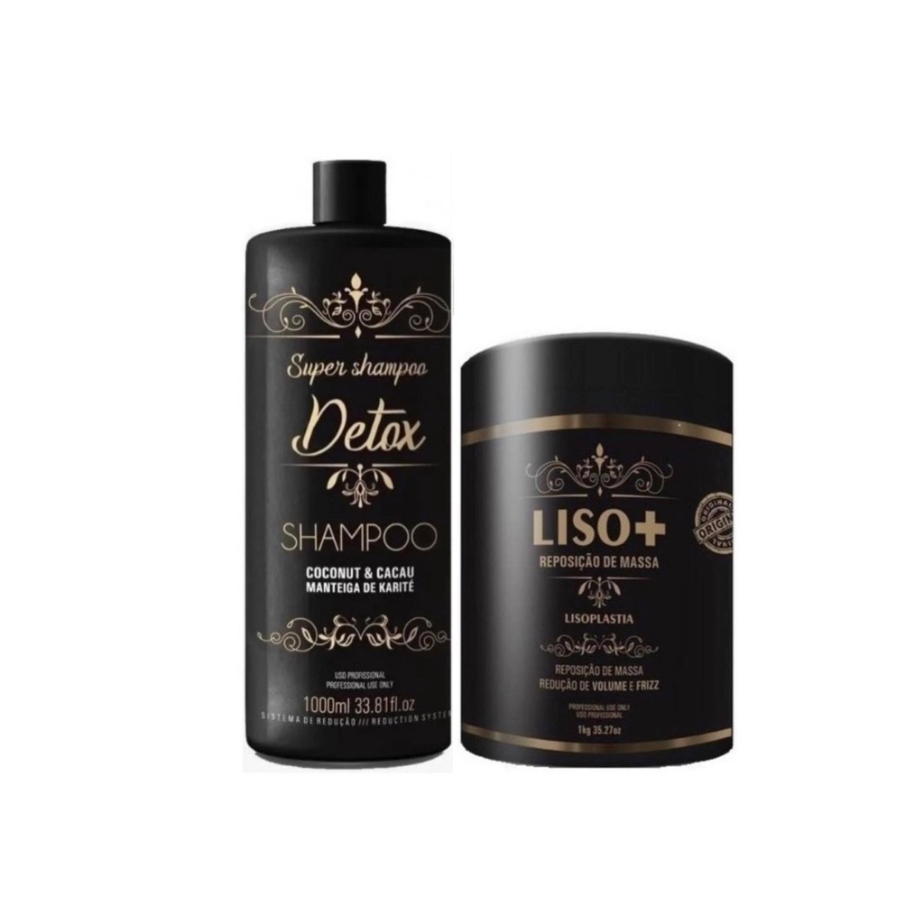 Shampoo Anti Residuo Lisoplastia Litro + Btox Liso+1kg.