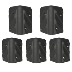 5 Cantoneiras Arredondada Plástica Grande Preta Para Caixas Acusticas Acabamento Resistente Para Som Profissional
