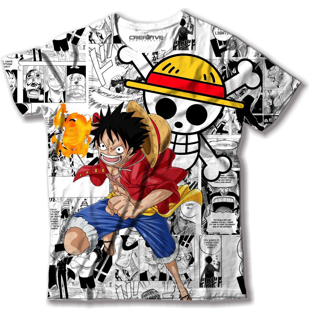 Camiseta  One Piece Monkey D Luffy Anime Mangá