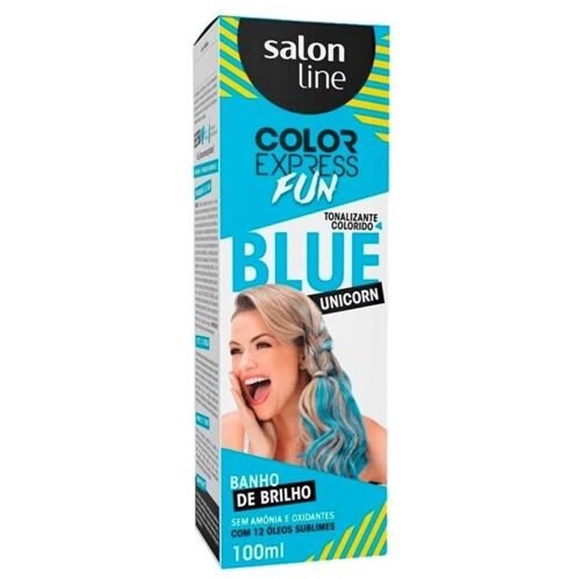 Kit Tonalizante Color Express Fun Salon Line Blue Unicorn 100g | Shopee ...