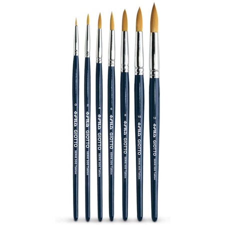 Kit Pincel Giotto Taklon Redondo Série 500 - 7 pinceis