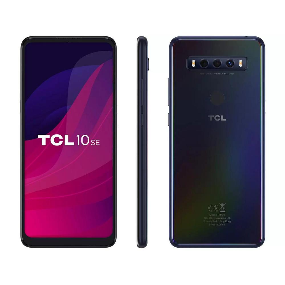 Smartphone TCL 10 SE Azul Escuro Dual Tela 6.52" 4G 128GB 4GB RAM Octa-Core Câmera Tripla 48MP + Capa e Película Originais