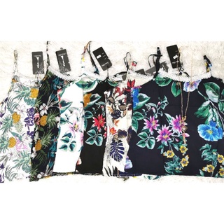 Regata de Alcinha Feminina Floral Com Colar Z30