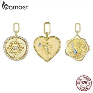 Bamoer Pendant Beads 925 Silver Guardian Series Encantos Banhados A Ouro Para Acessórios Diy