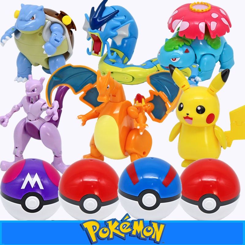 1pçs Brinquedos Conjunto De Bolso Genuíno Pokémon Pikachu Monstro Figura De Ação Jogo Poke Ball Modelo Brinquedos Infantis