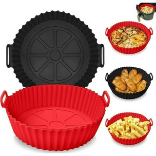 Airfryer Pote Reutilizável Silicone Fácil Limpeza Bandeja Forro De Forno Redondo De Pizza Grill Plate