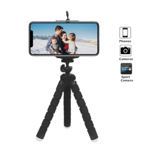 Tripe Flexível Polvo + Holder Para Celular e Camera Digital fotos