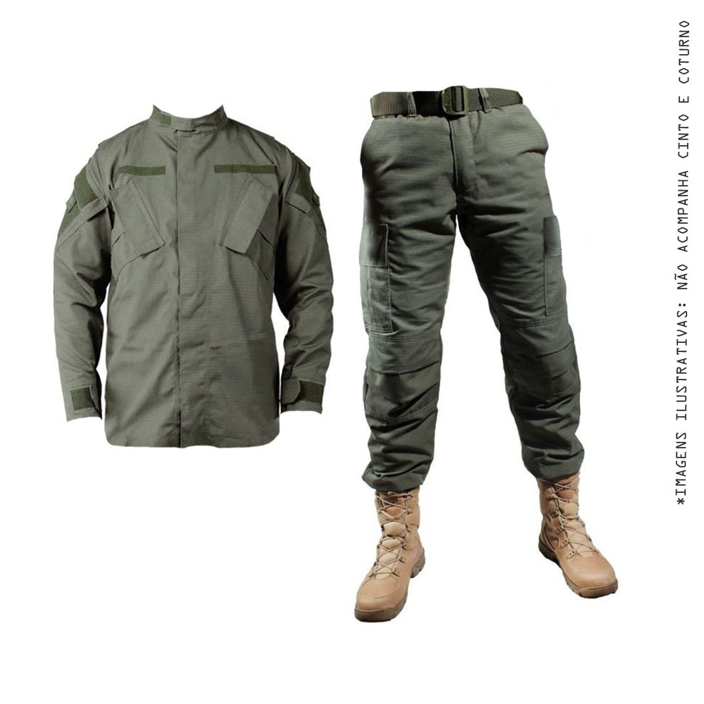 Farda Conjunto Fardamento Tático Airsoft (Calça Combat + Gandola) Bélica - Verde