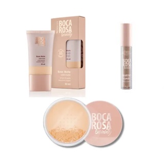 Kit Boca Rosa Beauty Pó + Base + Corretivo = PROMOCAO INCRIVEL - Produtos Originais