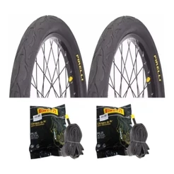 Par Pneu Bike Mtb Pirelli Tornado Flame Aro 26 X 2.125 Balão + 2 Camaras