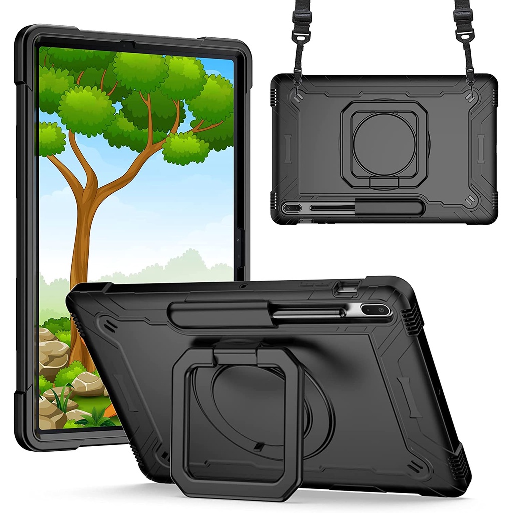 Capa Para Samsung Galaxy Tab S10 FE Plus 13.1 2025 , Infantil À Prova De Choque Com Alça E 360 ° Suporte Giratório S11/S em Oferta na Shopee