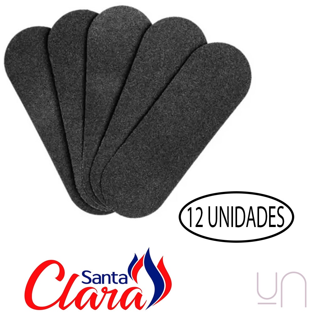 Kit Refil Lixa Para Pés Santa Clara 12 Unidades Descartável Profissional Pedicure