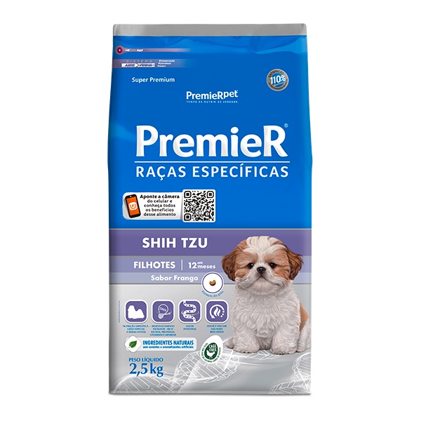 Ração Premier Raças Específicas Shih Tzu para Cães Filhotes - 2,5Kg em Oferta na Shopee
