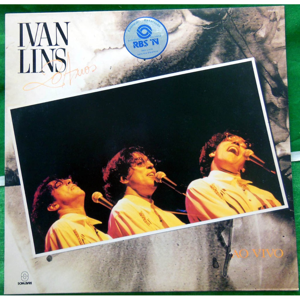 Lp Ivan Lins 20 Anos Ao Vivo - Com Encarte - 1991 Excelente
