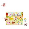 Quebra Cabeça Encaixe Madeira Animais Fazenda 7 Peças Brinquedo Educativo Bebê 18m+ Montessori Tooky Toy