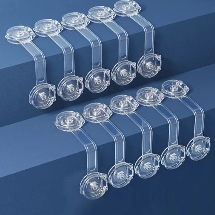 Kit 10 Travas Gavetas Armários Segurança Protetor Proteção Bebê Incolor em Oferta na Shopee