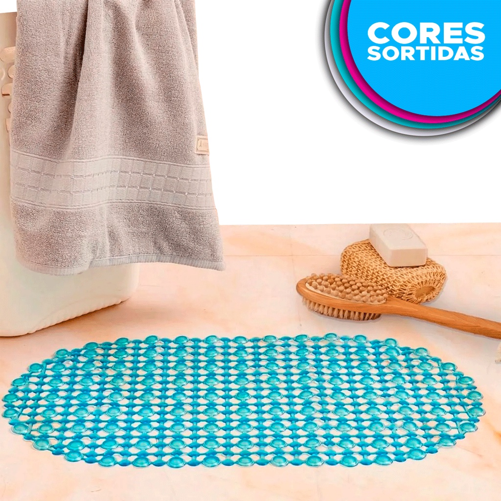 Tapete Para Box De Banheiro Silicone Antiderrapante 35cm x 65cm ...