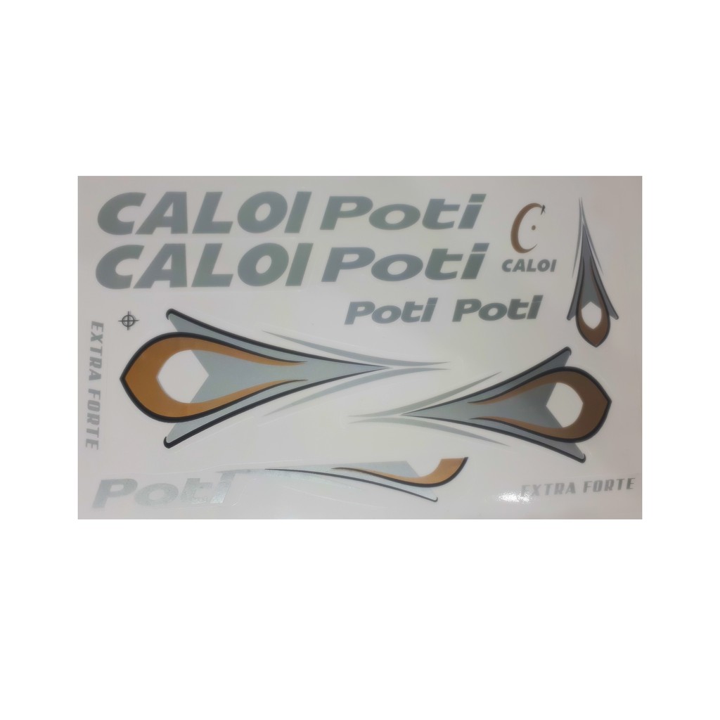 Adesivo Quadro Bicicleta Caloi Poti Prata Cartela Completa