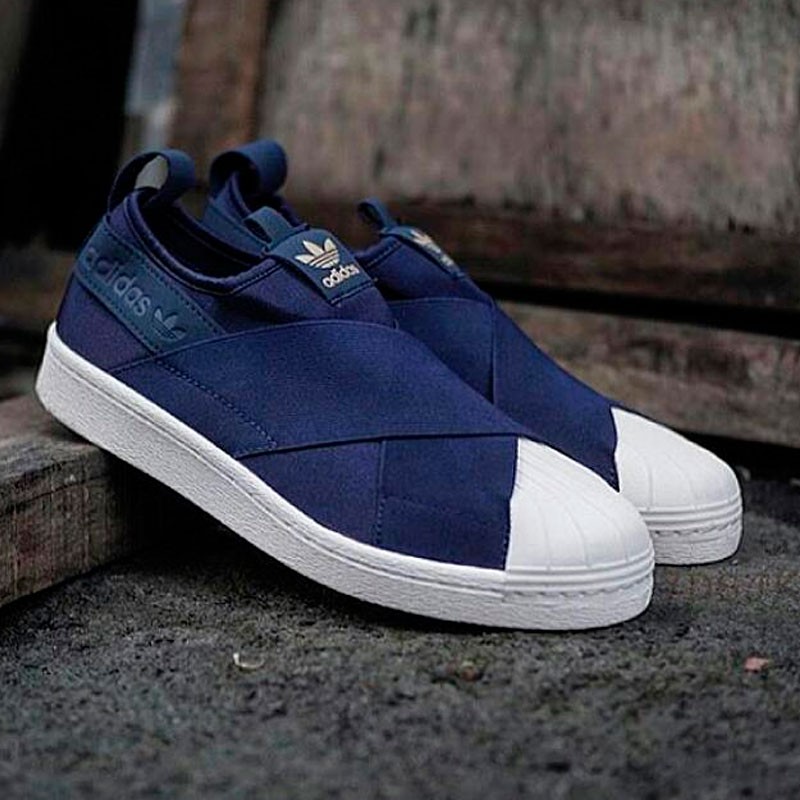 tenis adidas superstar azul marinho