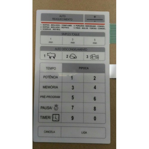 Membrana Teclado  Forno Microondas Brastemp Bmp28 Ehbab