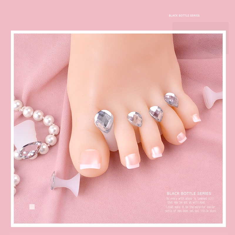 8 peças separador de dedos em silicone para cuidados com os pés, ferramentas de nail art, pedicure, manicure, uso · foto 2