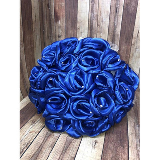 Buque Azul Royal De Noiva Para Casamento em Oferta na Shopee