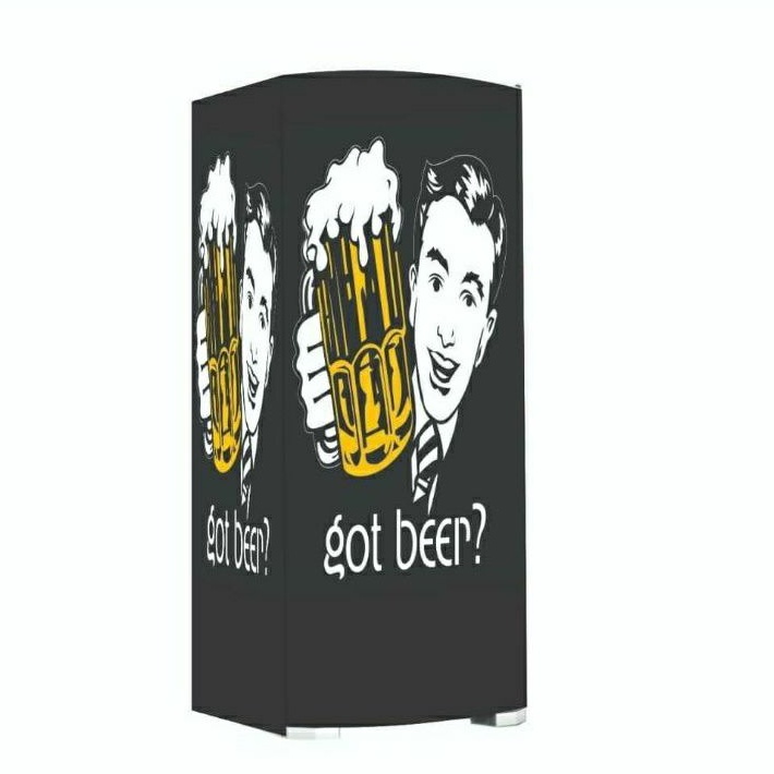 Adesivo plotagem de freezer e geladeira GOT BEER bora beber cerveja