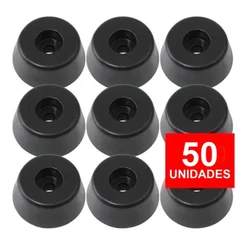 Kit 50 Pé De Borracha Pvc Grande P Caixa De Som