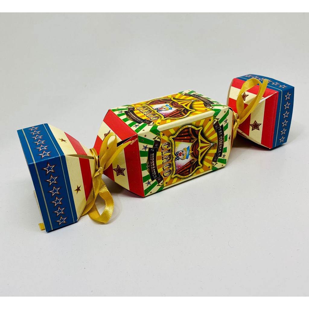 10 Caixa Bombom Caixa Bala Surpresa para Doce TEMA FESTA  CIRCO em Oferta na Shopee