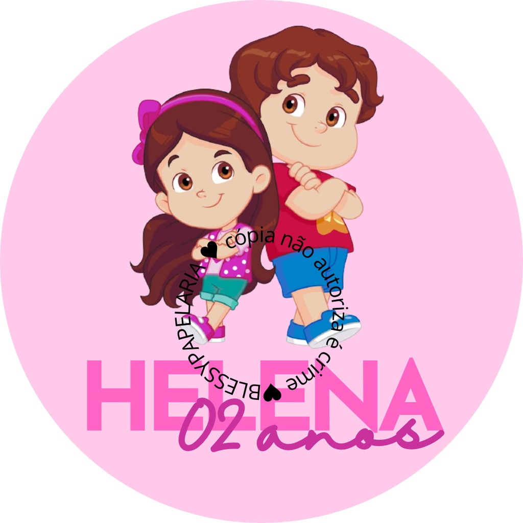 Tag Adesivo Redondo Personalizado Infantil Aniversário Latinha Lembrancinha - Kit com 15 unidades