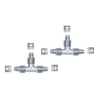 Kit 2 Conexão Tee Roscado 8 Mm Conexão Para Suspensao A Ar Rodoar