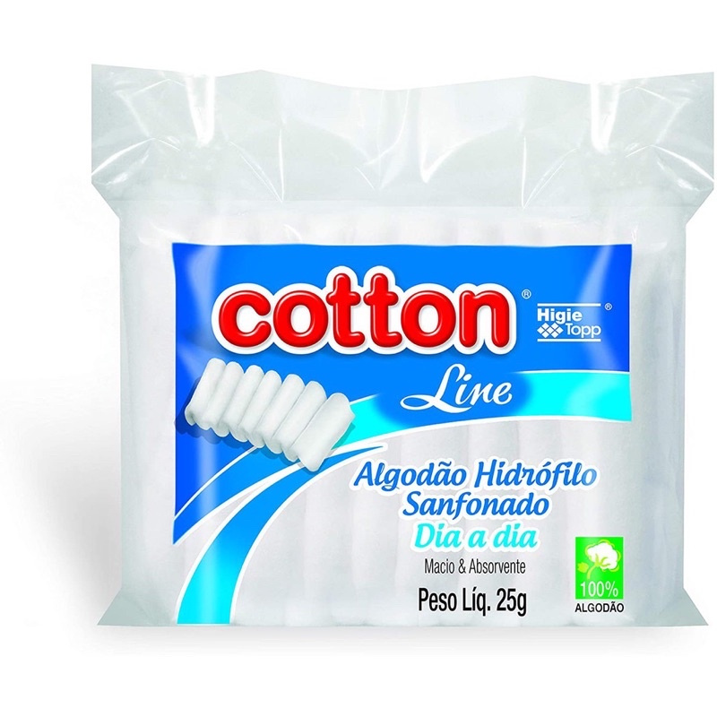 Algodão hifrófilo sanfonado cottin line
