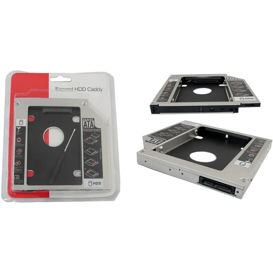 Caddy Case Gaveta Suporte Hd Notebook Gravador De Dvd 12,7mm