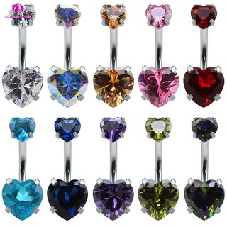 Jóias Femininas Anel Em Forma De Coração De Cristal De Zircônio, Joia Para Corpo