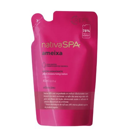 Refil Nativa SPA Loção Desodorante Hidratante Corporal Ameixa, 400 ml