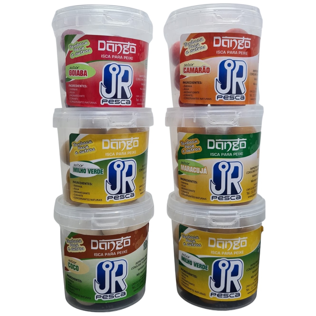 ISCA DANGO JR Pesca  Bolinha Vários saboresSabores Goiaba/Camarão/Milho Verde/Maracuja/Coco/QUEIJO em Oferta na Shopee