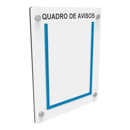 Quadro De Aviso/Gestão Mdf 1 Display Vertical A4 Acrílico4