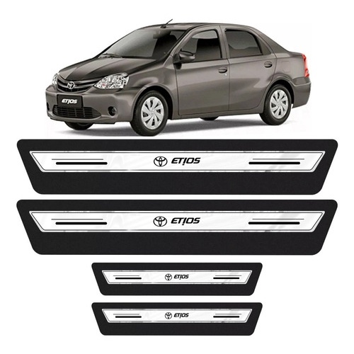Soleira Protetora Porta Premium Etios Hatch E Sedan Branco