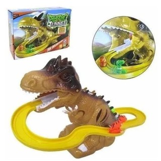 Brinquedo Dinossauro C/ Pista e Acompanha 02 Filhotes!